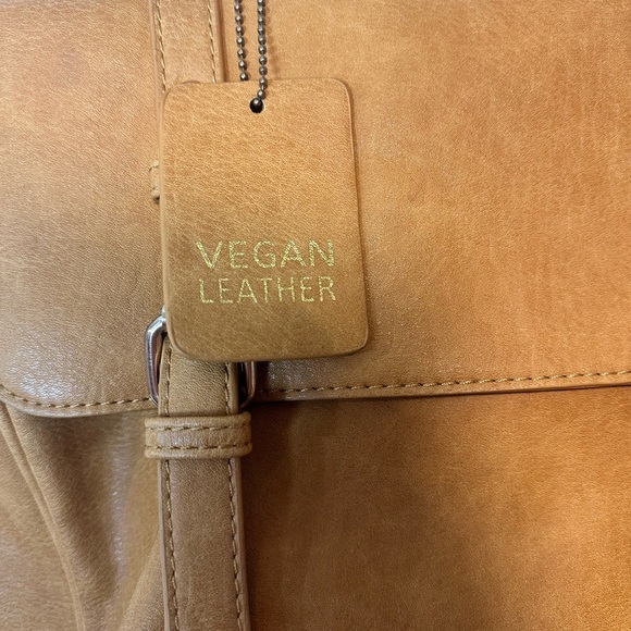 MMS Design Studio Loretta Messenger Vegan Leather Backpack - Picture 3 of 12